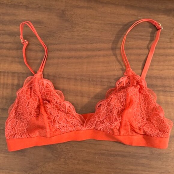 Madewell Red Lace Bralette Size M - Picture 1 of 3